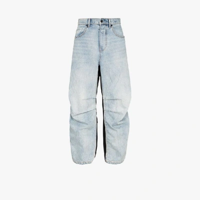 Shop Alexander Wang Pack Mix Hybrid Contrast Panel Jeans In Blue