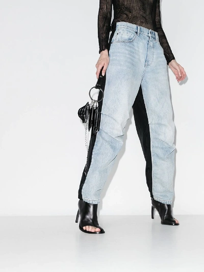Shop Alexander Wang Pack Mix Hybrid Contrast Panel Jeans In Blue
