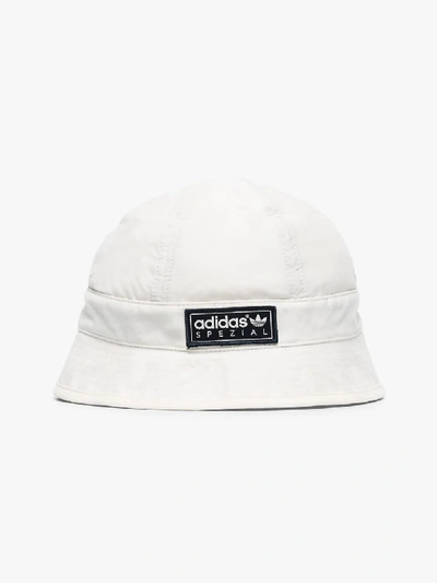 Shop Adidas Originals White Spzl Meanwood Bucket Hat