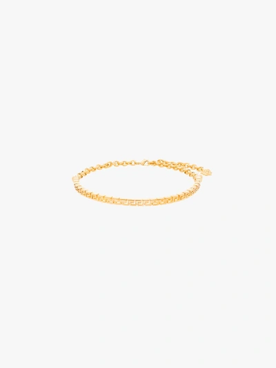 Shop Versace Gold Tone Greca Choker Necklace