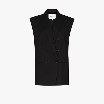 Shop Frame Oversized Double-breasted Waistcoat In Black