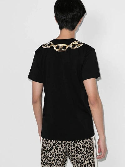 Shop Moschino Necklace Print T-shirt In Black
