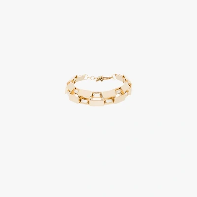 Shop Rosantica Gold Tone Square Chain Crystal Bracelet