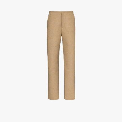Shop Totême Alaior High Waist Tailored Trousers In Brown