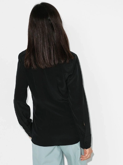Shop Stella Mccartney Willow Silk Shirt In Black