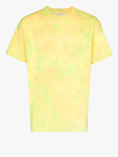 Shop John Elliott Marble Cotton T-shirt In Yellow