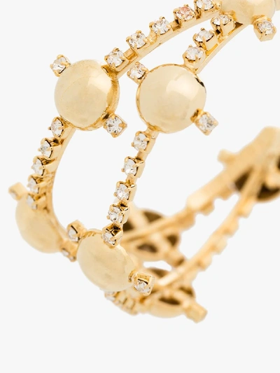 Shop Rosantica Gold Tone Double Hoop Sphere Crystal Earrings