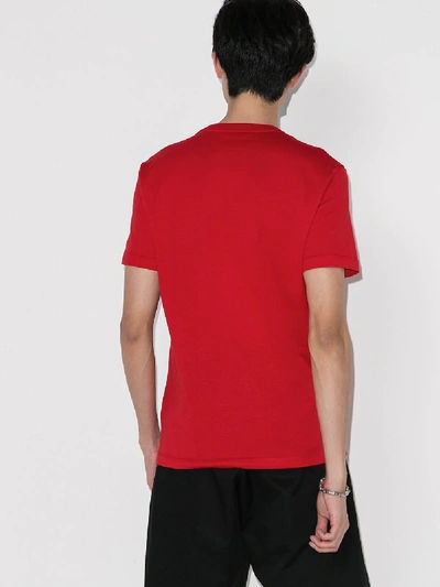 Shop Versace Medusa Logo Cotton T-shirt In Red