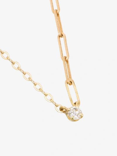 Shop Yvonne Léon 18k Yellow Gold Mixed Chain Diamond Necklace