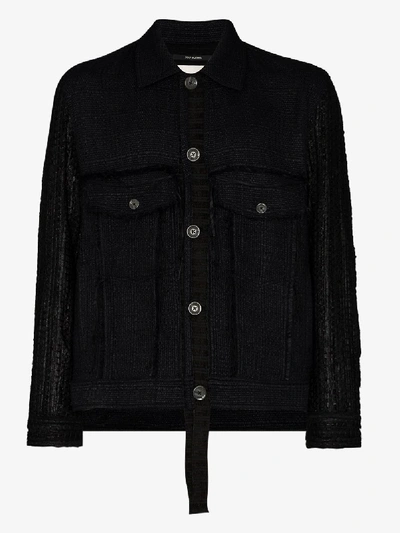 Shop Song For The Mute Worker Panelled Jacket In Black