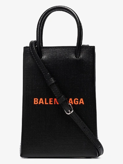 Shop Balenciaga 'shopping' Smartphone-tasche In Black