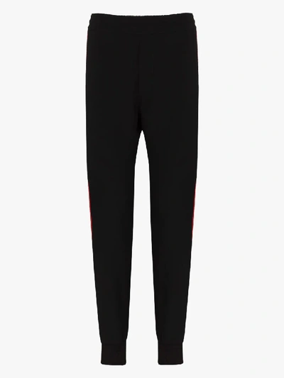 Shop Alexander Mcqueen Logo Stripe Sweatpants In Black