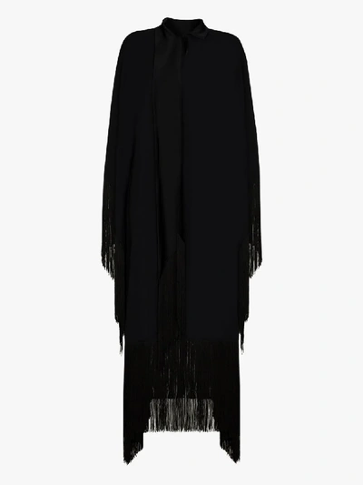 Shop Taller Marmo Mrs. Ross Tassel Trim Kaftan Dress In Black