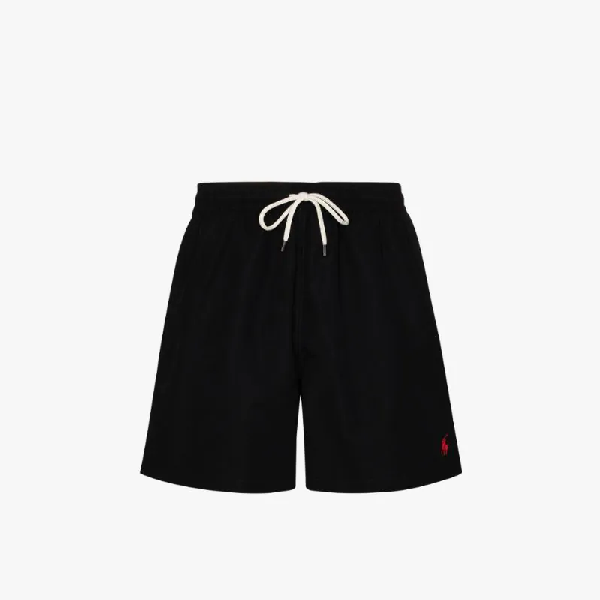 black polo swim trunks