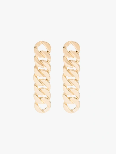 Shop Saskia Diez Gold-plated Grand Chain Earrings