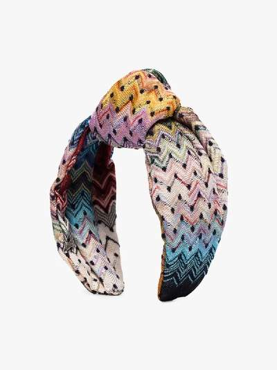 Shop Missoni Multicoloured Zigzag Headband