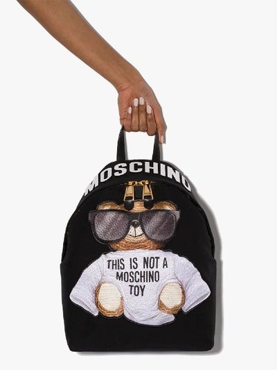 Shop Moschino Black Teddy Bear Backpack