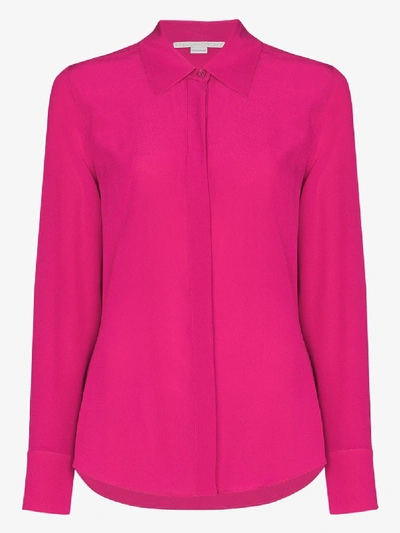 Shop Stella Mccartney Willow Silk Shirt In Pink