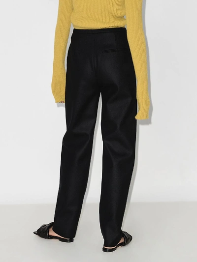 Shop Totême Alaior High Waist Tailored Trousers In Black