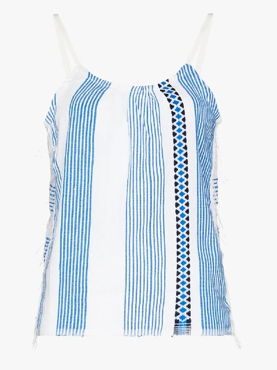 Shop Lemlem Mizan Striped Camisole In Blue