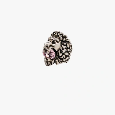 Shop Gucci Silver Tone Lion Head Ring