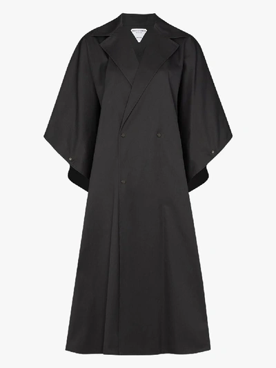 Bottega Veneta Gabardine Wrap-sleeve Coat In Grey | ModeSens