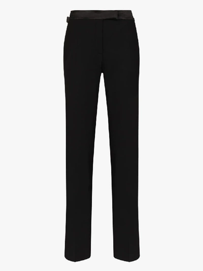 Shop Tom Ford Black Tailored Wool Trousers