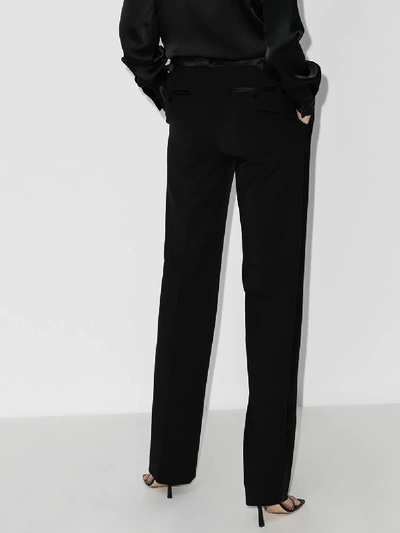 Shop Tom Ford Black Tailored Wool Trousers