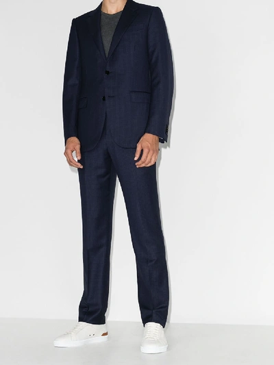 Shop Ermenegildo Zegna Milano Single-breasted Suit In Blue