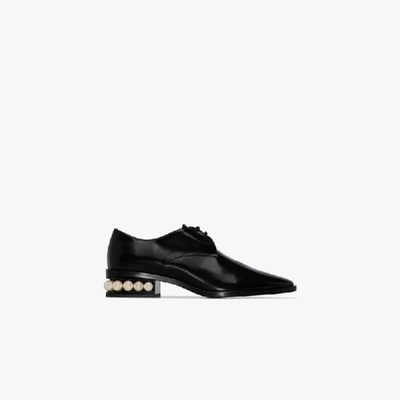 Shop Nicholas Kirkwood Black Casati 30 Patent Leather Brogues