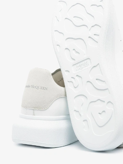Shop Alexander Mcqueen White And Grey Oversized Sneakers