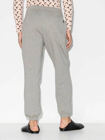 Shop Vetements Gothic Logo Track Pants In Grey