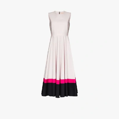 Shop Roksanda Pink Ling Flared Midi Dress