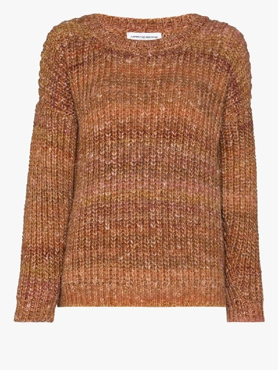 Shop Marine Serre Oversized Chunky Knit Sweater In Brown