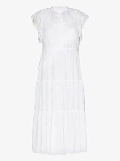 Shop See By Chloé White Cotton Midi Dress