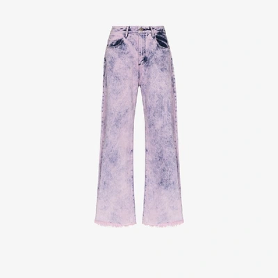 Shop Marques' Almeida High Waist Acid Wash Jeans In Purple