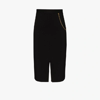 Shop Givenchy Cady Pencil Skirt In Black