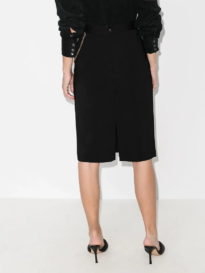 Shop Givenchy Cady Pencil Skirt In Black