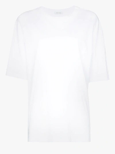 Shop Ninety Percent Oversized-t-shirt Aus Bio-baumwolle In Weiss