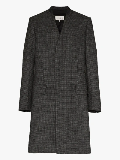 Shop Maison Margiela Grey Houndstooth Check Coat