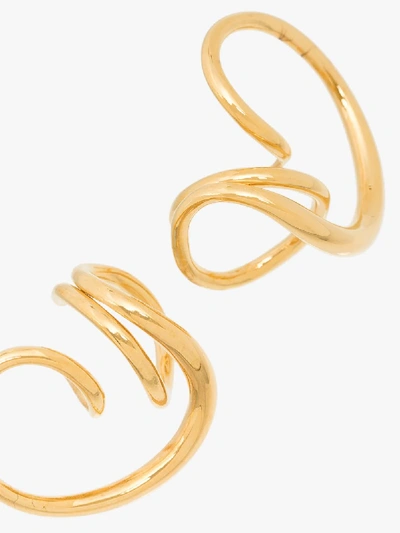 Shop Charlotte Chesnais Gold Vermeil Round Trip Earrings