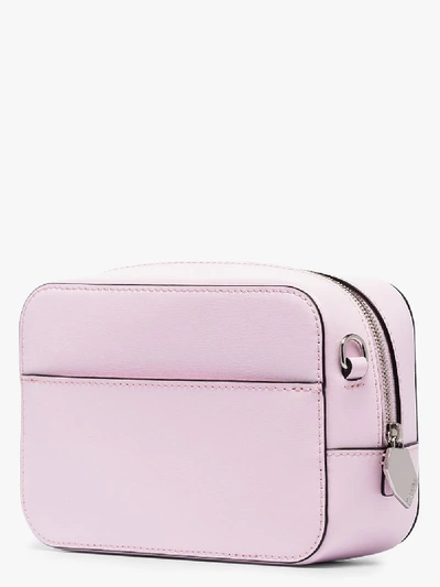 Shop Ganni Pink Leather Camera Bag