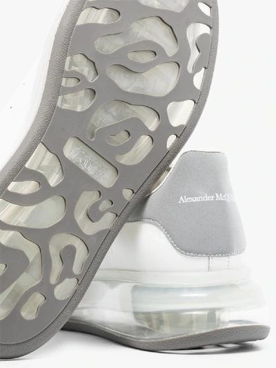 Shop Alexander Mcqueen White And Grey Oversized Transparent Sole Sneakers
