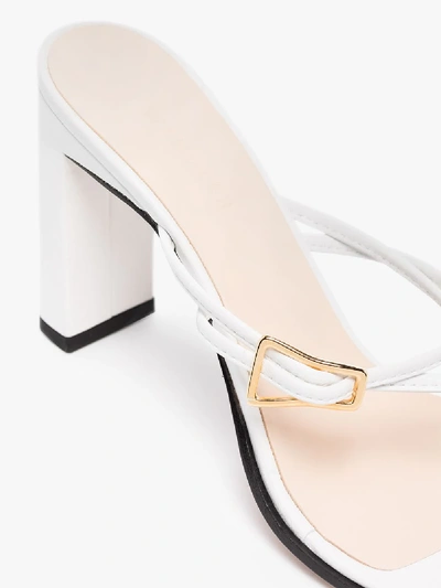 Shop Wandler White Yara 85 Leather Sandals