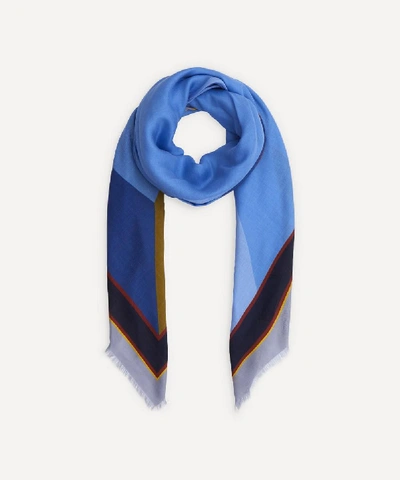 Shop Loewe Puzzle Modal-blend Scarf In Light Blue