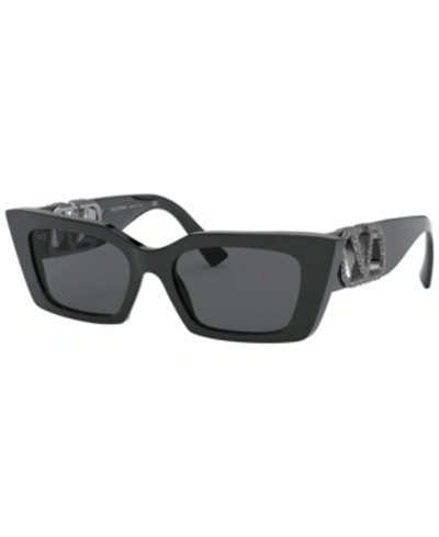Shop Valentino Sunglasses, Va4074 54 In Black/smoke