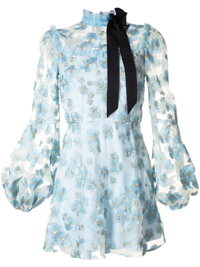 Shop Macgraw Corsage Dress In Blue