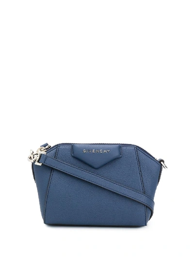 Shop Givenchy Nano Antigona Crossbody Bag In Blue