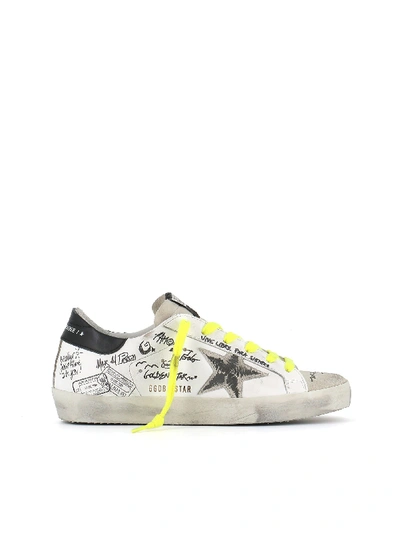 Shop Golden Goose Sneaker Superstar In White/yellow