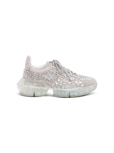 Shop Jimmy Choo Diamond F Sneakers In Metallic